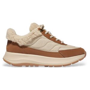 Fitflop für Damen. E1X-D21 Turnschuhe Flow Mix F-Mode beige (38), Wohnung, 1 bis 3 cm, Schnürsenkel, Lässig Fitflop für Damen. E1X-D21 Turnschuhe Flow Mix F-Mode beige (38), Wohnung, 1 bis 3 cm, Schnürsenkel, Lässig