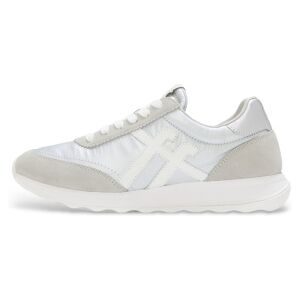 Fitflop für Damen. A5Q-E11 Retro Q FF Metallic-Lederturnschuhe weiß, silber (36), Wohnung, Schnürsenkel, Lässig Fitflop für Damen. A5Q-E11 Retro Q FF Metallic-Lederturnschuhe weiß, silber (36), Wohnung, Schnürsenkel, Lässig