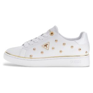 Guess für Damen. FLPBONELE12 Bonitah Sneakers mit Nieten weiß (40), Wohnung, Schnürsenkel, Lässig Guess für Damen. FLPBONELE12 Bonitah Sneakers mit Nieten weiß (40), Wohnung, Schnürsenkel, Lässig
