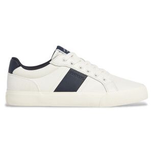 Hackett London für Herren. HMS200044 Blake Heritage Leder Turnschuhe weiß (44), Wohnung, Schnürsenkel, Lässig Hackett London für Herren. HMS200044 Blake Heritage Leder Turnschuhe weiß (44), Wohnung, Schnürsenkel, Lässig
