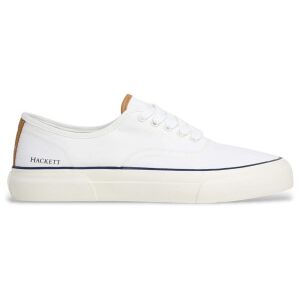 Hackett London für Herren. HMS21480 Turnschuhe Blake Smart weiß (40), Stoff, Wohnung, Schnürsenkel, Lässig Hackett London für Herren. HMS21480 Turnschuhe Blake Smart weiß (40), Stoff, Wohnung, Schnürsenkel, Lässig