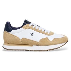 Hackett London für Herren. HMS200107 Vector Schlichte Beige Leder Turnschuhe (43), Wohnung, Schnürsenkel, Lässig Hackett London für Herren. HMS200107 Vector Schlichte Beige Leder Turnschuhe (43), Wohnung, Schnürsenkel, Lässig