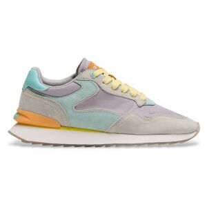 HOFF für Damen. 12602012 City Dopamine Leder Sneakers grau, lila (37), Wohnung, 1 bis 3 cm, Schnürsenkel, Lässig HOFF für Damen. 12602012 City Dopamine Leder Sneakers grau, lila (37), Wohnung, 1 bis 3 cm, Schnürsenkel, Lässig