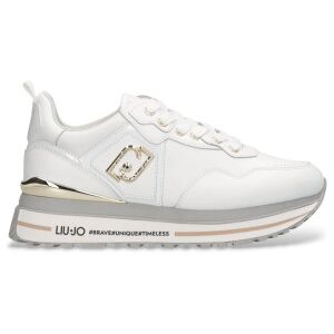 Liu Jo für Damen. BF5009P010201111 Weiße Plateau-Turnschuhe aus Leder (36), 3 bis 5 cm, Schnürsenkel, Lässig Liu Jo für Damen. BF5009P010201111 Weiße Plateau-Turnschuhe aus Leder (36), 3 bis 5 cm, Schnürsenkel, Lässig