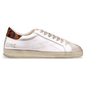 MOA Concept für Damen. IC138 Ikonische Leder-Sneakers in Silber (39), Wohnung, Schnürsenkel, Lässig MOA Concept für Damen. IC138 Ikonische Leder-Sneakers in Silber (39), Wohnung, Schnürsenkel, Lässig