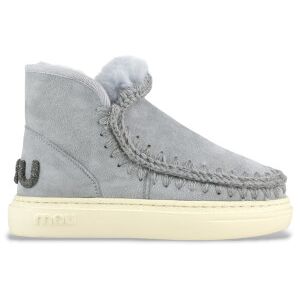Mou für Damen. MU.FW411001A Lederstiefeletten Eskimo bold glitter logo blau (37), Wohnung, Keine, Lässig Mou für Damen. MU.FW411001A Lederstiefeletten Eskimo bold glitter logo blau (37), Wohnung, Keine, Lässig