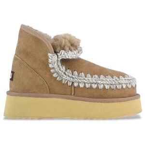 Mou für Damen. MU.FW681000A Lederstiefeletten Mini Eskimo Platform taupe, braun (39), 8 bis 10 cm, Keine, Lässig Mou für Damen. MU.FW681000A Lederstiefeletten Mini Eskimo Platform taupe, braun (39), 8 bis 10 cm, Keine, Lässig