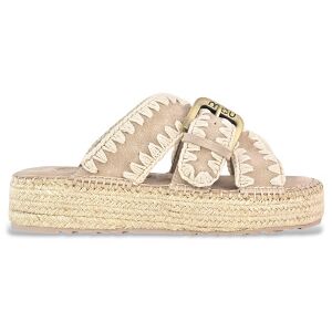 Mou für Damen. MU.SW641003A Beige Wildleder-Sandalen aus Jute (36), 3 bis 5 cm, Keine, Lässig Mou für Damen. MU.SW641003A Beige Wildleder-Sandalen aus Jute (36), 3 bis 5 cm, Keine, Lässig