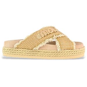 Mou für Damen. MU.SW451009K Beigefarbene Sandalen aus Bast (39), 1 bis 3 cm, Keine, Lässig Mou für Damen. MU.SW451009K Beigefarbene Sandalen aus Bast (39), 1 bis 3 cm, Keine, Lässig