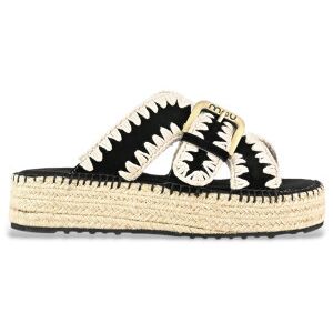 Mou für Damen. MU.SW641003A Schwarze Jute-Sandalen (41), 3 bis 5 cm, Keine, Lässig Mou für Damen. MU.SW641003A Schwarze Jute-Sandalen (41), 3 bis 5 cm, Keine, Lässig