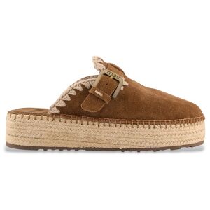 Mou für Damen. MU.SW641000A Wildlederclogs Juteclog einfarbig braun (38), 3 bis 5 cm, Keine, Lässig Mou für Damen. MU.SW641000A Wildlederclogs Juteclog einfarbig braun (38), 3 bis 5 cm, Keine, Lässig