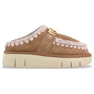 Mou für Damen. MU.FW531001A Bounce Clogs Leder Clogs Metall-Logo braun, rosa (38), 3 bis 5 cm, Keine, Lässig Mou für Damen. MU.FW531001A Bounce Clogs Leder Clogs Metall-Logo braun, rosa (38), 3 bis 5 cm, Keine, Lässig