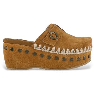 Mou für Damen. MU.SW611001A Braune Lederclogs (41), 5 bis 8 cm, Wildleder, Keine, Lässig Mou für Damen. MU.SW611001A Braune Lederclogs (41), 5 bis 8 cm, Wildleder, Keine, Lässig