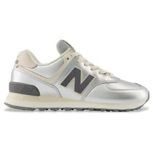 New Balance für Damen. WL574V2 Leder Turnschuhe 574 silber (36), Wohnung, Schnürsenkel, Lässig New Balance für Damen. WL574V2 Leder Turnschuhe 574 silber (36), Wohnung, Schnürsenkel, Lässig