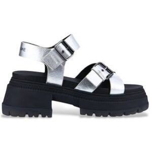 NO NAME für Damen. MNYAFO0 Sandalen Starkes Silber (36), 3 bis 5 cm, Schnalle, Lässig NO NAME für Damen. MNYAFO0 Sandalen Starkes Silber (36), 3 bis 5 cm, Schnalle, Lässig