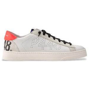 P448 für Herren. S25JACKC103 Jack C 103 Turnschuhe aus weißem Leder (42), Wohnung, Schnürsenkel, Lässig P448 für Herren. S25JACKC103 Jack C 103 Turnschuhe aus weißem Leder (42), Wohnung, Schnürsenkel, Lässig