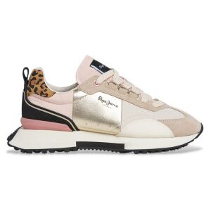 Pepe Jeans für Damen. PLS600005 Archer Wilder Leder Turnschuhe beige (38), Wohnung, Schnürsenkel, Lässig Pepe Jeans für Damen. PLS600005 Archer Wilder Leder Turnschuhe beige (38), Wohnung, Schnürsenkel, Lässig
