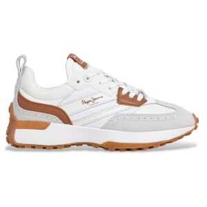 Pepe Jeans für Damen. PLS600017 Lucky Class Leder Turnschuhe weiß (41), Wohnung, 1 bis 3 cm, Schnürsenkel, Lässig Pepe Jeans für Damen. PLS600017 Lucky Class Leder Turnschuhe weiß (41), Wohnung, 1 bis 3 cm, Schnürsenkel, Lässig
