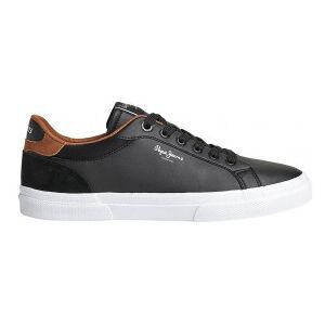 Pepe Jeans für Herren. PMS30839 Kenton Court Sneakers schwarz (42), Leder, Wohnung, Schnürsenkel, Lässig Pepe Jeans für Herren. PMS30839 Kenton Court Sneakers schwarz (42), Leder, Wohnung, Schnürsenkel, Lässig