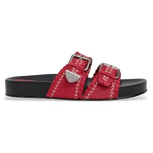 Pepe Jeans für Damen. PLS900006 Agnes Ethnische Ledersandalen rot (41), Wohnung, Keine, Lässig Pepe Jeans für Damen. PLS900006 Agnes Ethnische Ledersandalen rot (41), Wohnung, Keine, Lässig