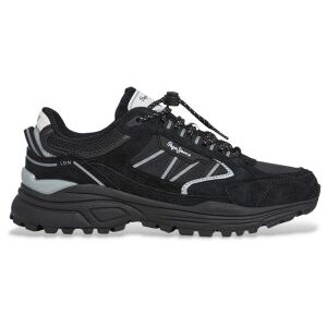 Pepe Jeans für Herren. PMS600010 Darren Earth Sneakers schwarz (43), Leder, Wohnung, Schnürsenkel, Lässig Pepe Jeans für Herren. PMS600010 Darren Earth Sneakers schwarz (43), Leder, Wohnung, Schnürsenkel, Lässig
