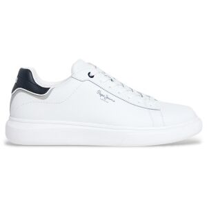 Pepe Jeans für Herren. PMS00044 Eaton One Lederschuhe weiß (44), Wohnung, Schnürsenkel, Lässig Pepe Jeans für Herren. PMS00044 Eaton One Lederschuhe weiß (44), Wohnung, Schnürsenkel, Lässig