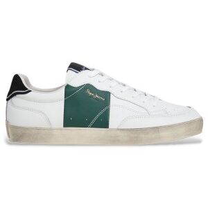 Pepe Jeans für Herren. PMS300007 Lane Mix Leder Sneakers weiß (42), Wohnung, Schnürsenkel, Lässig Pepe Jeans für Herren. PMS300007 Lane Mix Leder Sneakers weiß (42), Wohnung, Schnürsenkel, Lässig