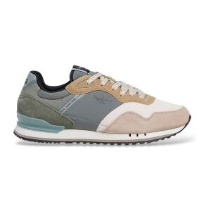 Pepe Jeans für Herren. PMS400031 London Mind Sneakers grün, beige (42), Wohnung, Schnürsenkel, Lässig Pepe Jeans für Herren. PMS400031 London Mind Sneakers grün, beige (42), Wohnung, Schnürsenkel, Lässig