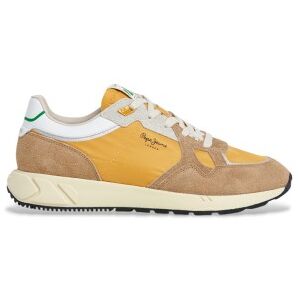Pepe Jeans für Herren. PMS600001 Leder Turnschuhe Marlon Vibe gelb (40), Wohnung, Schnürsenkel, Lässig Pepe Jeans für Herren. PMS600001 Leder Turnschuhe Marlon Vibe gelb (40), Wohnung, Schnürsenkel, Lässig