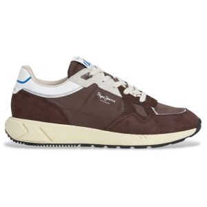 Pepe Jeans für Herren. PMS600001 Marlon Vibe Braun Leder Turnschuhe (42), Wohnung, Schnürsenkel, Lässig Pepe Jeans für Herren. PMS600001 Marlon Vibe Braun Leder Turnschuhe (42), Wohnung, Schnürsenkel, Lässig