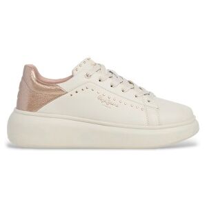 Pepe Jeans für Damen. PLS000015 Yara Choice Sneakers weiß (37), Leder, Beige, Wohnung, Schnürsenkel, Lässig Pepe Jeans für Damen. PLS000015 Yara Choice Sneakers weiß (37), Leder, Beige, Wohnung, Schnürsenkel, Lässig
