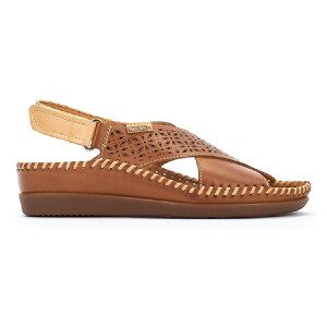 Pikolinos für Damen. W8K-0848C1 Braune Keilsandaletten aus Cadaqués-Leder mit Reißverschluß (40), 3 bis 5 cm, Klettverschluss, Lässig Pikolinos für Damen. W8K-0848C1 Braune Keilsandaletten aus Cadaqués-Leder mit Reißverschluß (40), 3 bis 5 cm, Klettverschluss, Lässig