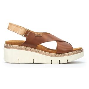 Pikolinos für Damen. W0K-0606C1 Braune Gomera Keilsandaletten aus Leder (35), 3 bis 5 cm, Klettverschluss, Lässig Pikolinos für Damen. W0K-0606C1 Braune Gomera Keilsandaletten aus Leder (35), 3 bis 5 cm, Klettverschluss, Lässig