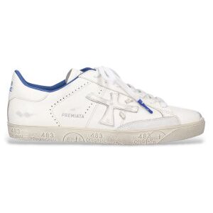 Premiata für Herren. STEVEN Steven Leder Sneakers weiß (40), Wohnung, Schnürsenkel, Lässig Premiata für Herren. STEVEN Steven Leder Sneakers weiß (40), Wohnung, Schnürsenkel, Lässig