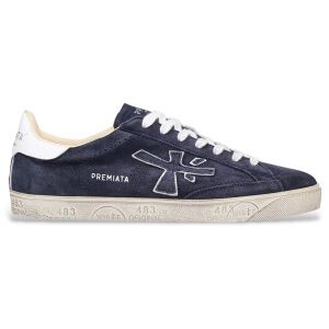 Premiata für Herren. STEVEN Steven Blaue Leder Turnschuhe (40), Wohnung, Schnürsenkel, Lässig Premiata für Herren. STEVEN Steven Blaue Leder Turnschuhe (40), Wohnung, Schnürsenkel, Lässig