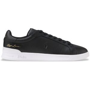 Polo Ralph Lauren für Herren. 809P13083002 Heritage Court II Schwarz Leder Turnschuhe (46), Wohnung, Schnürsenkel, Lässig Polo Ralph Lauren für Herren. 809P13083002 Heritage Court II Schwarz Leder Turnschuhe (46), Wohnung, Schnürsenkel, Lässig