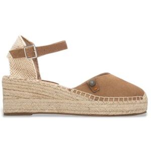 Refresh für Damen. 17523503-CAMEL Espadrilles aus Leder 175235 braun (40), 5 bis 8 cm, Spaltleder, Schnalle, Lässig Refresh für Damen. 17523503-CAMEL Espadrilles aus Leder 175235 braun (40), 5 bis 8 cm, Spaltleder, Schnalle, Lässig
