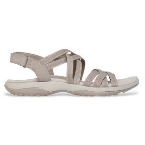 Skechers für Damen. 163571 Reggae Slim Summer Getaway Sandalen in Taupe (40), Wohnung, Klettverschluss, Lässig Skechers für Damen. 163571 Reggae Slim Summer Getaway Sandalen in Taupe (40), Wohnung, Klettverschluss, Lässig