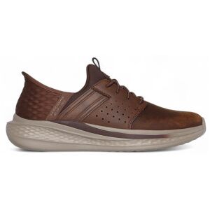 Skechers für Herren. 210828 Slade Zachary Hausschuhe aus braunem Leder (44), Wohnung, Schnürsenkel, Lässig Skechers für Herren. 210828 Slade Zachary Hausschuhe aus braunem Leder (44), Wohnung, Schnürsenkel, Lässig