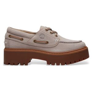 Timberland für Damen. TB0A2GVFAJG1 Stone Street Bootsschuhe aus taupefarbenem Leder (38 W), Wohnung, Schnürsenkel, Lässig Timberland für Damen. TB0A2GVFAJG1 Stone Street Bootsschuhe aus taupefarbenem Leder (38 W), Wohnung, Schnürsenkel, Lässig
