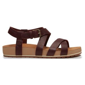 Timberland für Damen. TB0A2QTFEIW1 Malibu Waves Sandalen aus bordeauxfarbenem Leder (39 W), Wohnung, Schnalle, Lässig Timberland für Damen. TB0A2QTFEIW1 Malibu Waves Sandalen aus bordeauxfarbenem Leder (39 W), Wohnung, Schnalle, Lässig