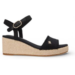 Tommy Hilfiger für Damen. FW0FW09470 Espadrilles Eileen schwarz (39), 5 bis 8 cm, Schnalle, Lässig Tommy Hilfiger für Damen. FW0FW09470 Espadrilles Eileen schwarz (39), 5 bis 8 cm, Schnalle, Lässig