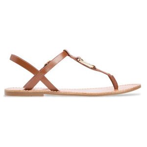 Tommy Hilfiger für Damen. FW0FW09127 Braune Leona Ledersandalen (38), Wohnung, Schnalle, Lässig Tommy Hilfiger für Damen. FW0FW09127 Braune Leona Ledersandalen (38), Wohnung, Schnalle, Lässig