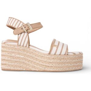 Tommy Hilfiger für Damen. FW0FW09284 Jamie beige Sandalen (39), Stoff, 5 bis 8 cm, Schnalle, Lässig Tommy Hilfiger für Damen. FW0FW09284 Jamie beige Sandalen (39), Stoff, 5 bis 8 cm, Schnalle, Lässig