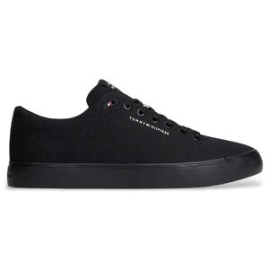 Tommy Hilfiger für Herren. FM0FM05817 Turnschuhe aus Canvas mit schwarzem Logo (44), Stoff, Wohnung, Schnürsenkel, Lässig, Segeltuch Tommy Hilfiger für Herren. FM0FM05817 Turnschuhe aus Canvas mit schwarzem Logo (44), Stoff, Wohnung, Schnürsenkel, Lässig, Segeltuch