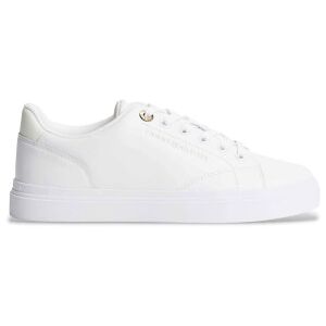 Tommy Hilfiger für Damen. FW0FW09105 Weiße Lederturnschuhe mit Metallic-Logo (41), Wohnung, Schnürsenkel, Lässig Tommy Hilfiger für Damen. FW0FW09105 Weiße Lederturnschuhe mit Metallic-Logo (41), Wohnung, Schnürsenkel, Lässig