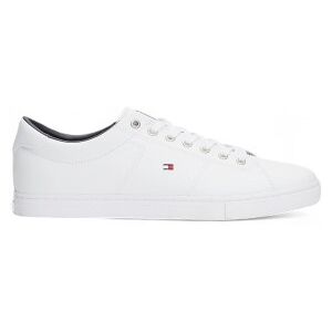 Tommy Hilfiger für Herren. FM0FM02157 Essential Schnürschuhe aus Leder weiß (40), Wohnung, 1 bis 3 cm, Schnürsenkel, Lässig Tommy Hilfiger für Herren. FM0FM02157 Essential Schnürschuhe aus Leder weiß (40), Wohnung, 1 bis 3 cm, Schnürsenkel, Lässig