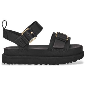 UGG für Damen. 1167392 Goldenstar Villa schwarze Ledersandalen (36), Wohnung, Schnalle, Lässig UGG für Damen. 1167392 Goldenstar Villa schwarze Ledersandalen (36), Wohnung, Schnalle, Lässig
