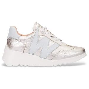Wonders für Damen. E-6770 Kyoto silberne Lederturnschuhe (37), 1 bis 3 cm, Schnürsenkel, Lässig Wonders für Damen. E-6770 Kyoto silberne Lederturnschuhe (37), 1 bis 3 cm, Schnürsenkel, Lässig