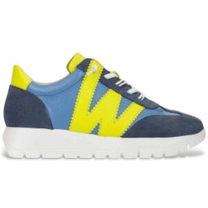 Wonders für Damen. A-2476_941_12087 Racer Leder Turnschuhe blau (36), Wohnung, Schnürsenkel, Lässig Wonders für Damen. A-2476_941_12087 Racer Leder Turnschuhe blau (36), Wohnung, Schnürsenkel, Lässig